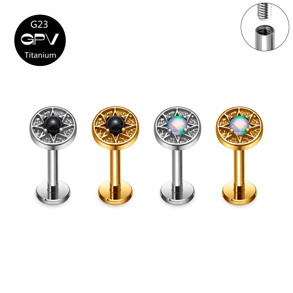 Opal Earrings Dangle - حلق أذن نسائي فاخر من التيتانيوم