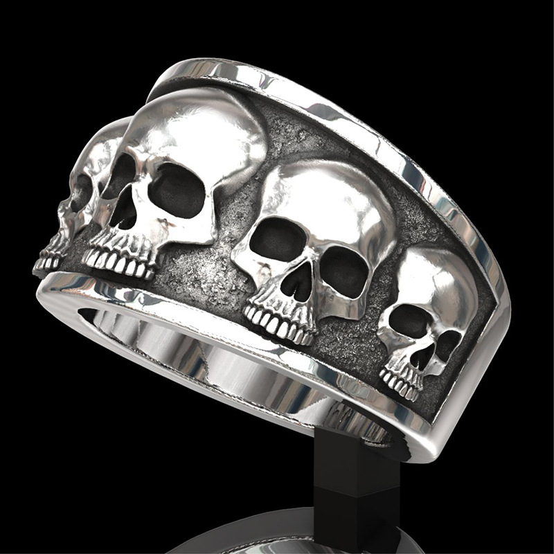 Gothic Skull Ring - خاتم جمجمة كلاسيكي جديد رائج من
