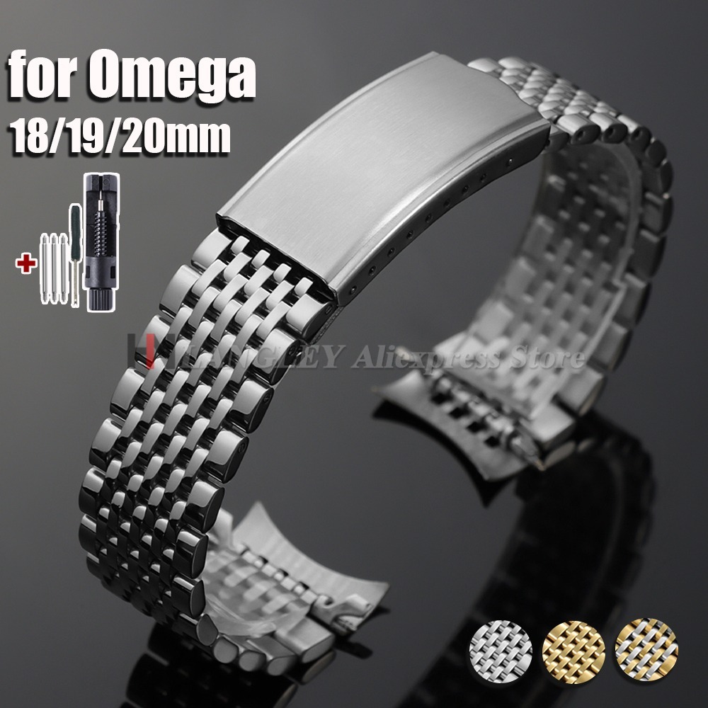 Omega Watch Speedmaster - حزام ساعة من الفولاذ المقاوم للصدأ