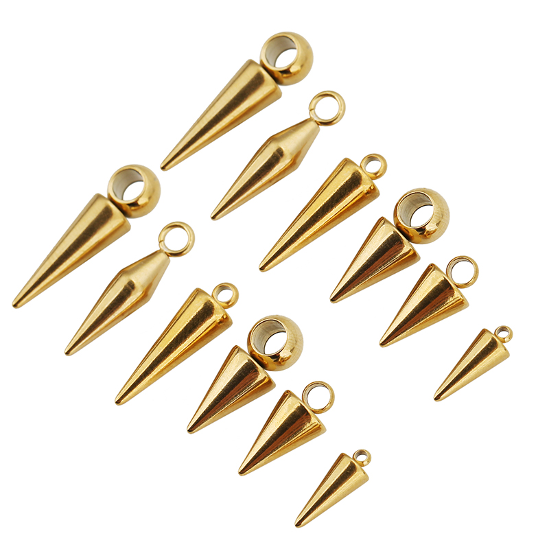 Moon Star Earrings - 10 قطعة الفولاذ المقاوم للصدأ مخروط