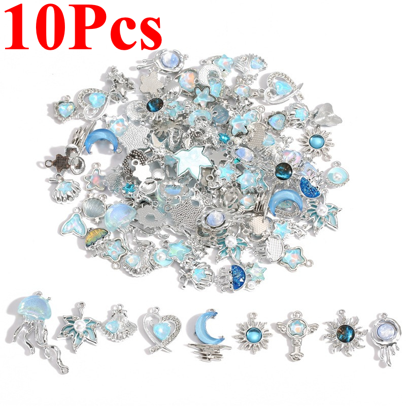 Moon Star Earrings - 10 قطع من المعلقات الكريستالية على