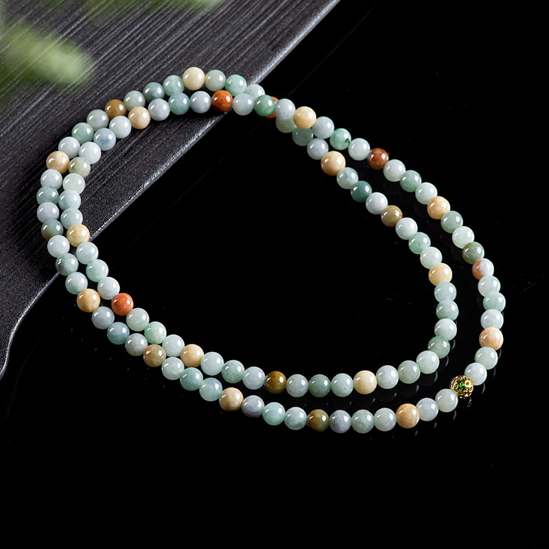 Charm Bracelet Beads - سوار وقلادة من حجر اليشم البورمي،