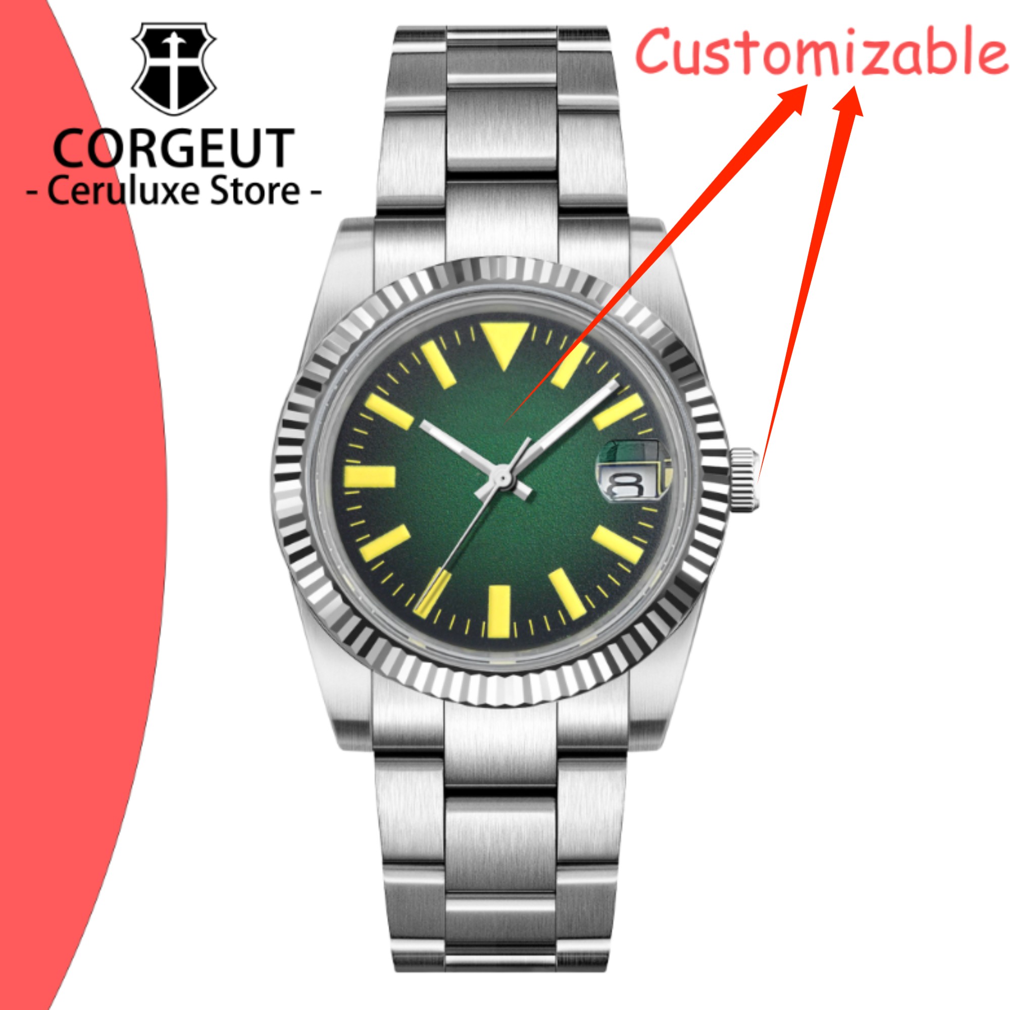Mens Mechanical Watch - ساعات ميكانيكية أوتوماتيكية جديدة للرجال بشعار