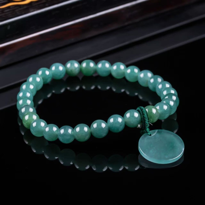 Charm Bracelet Beads - سوار محبوك يدويًا من خرز اليشم