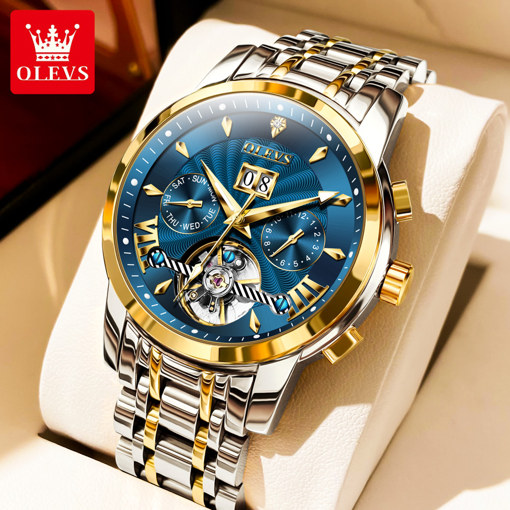 Rolex Watch Datejust - ساعة OLEVS 9965 للرجال كلاسيكية مجوفة