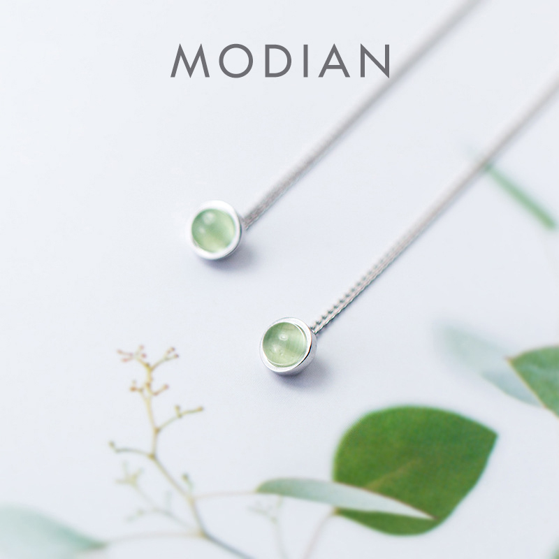 Opal Earrings Dangle - Modian موضة استرخى القرط 925 فضة