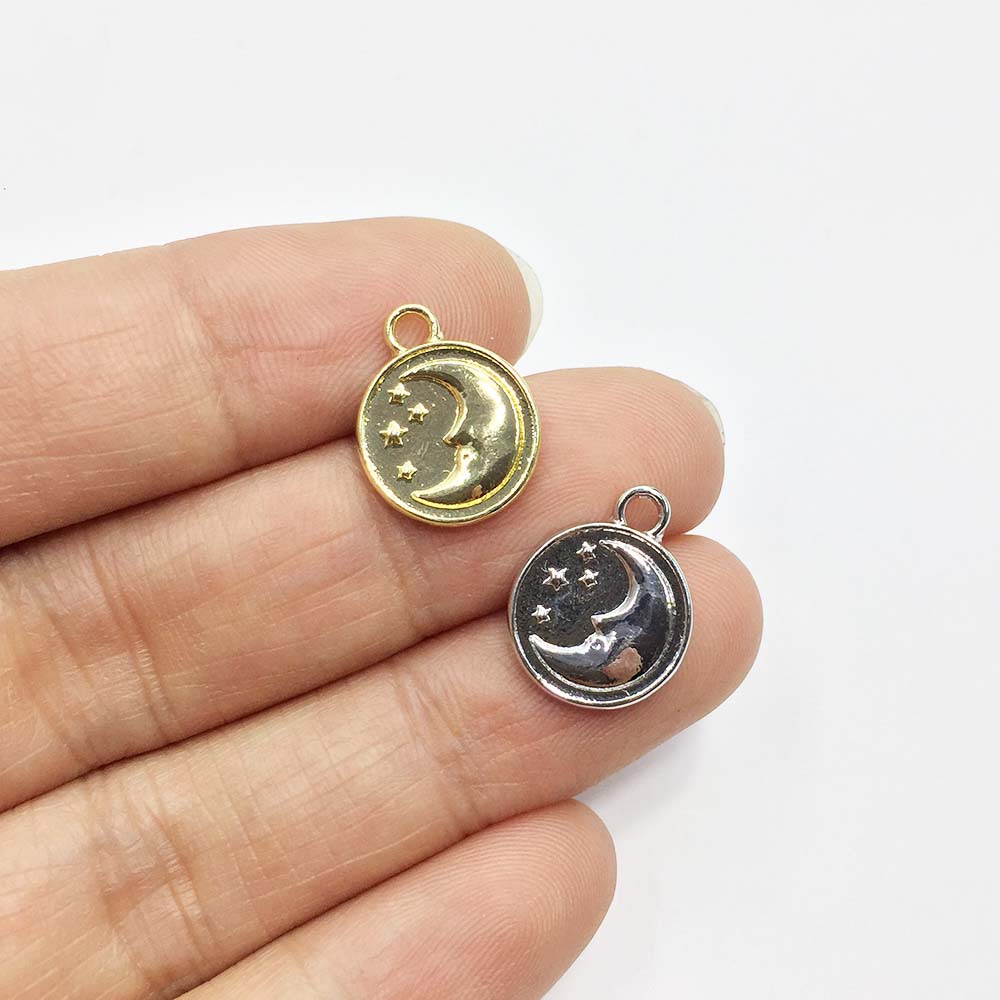 Moon Star Earrings - Eruifa 20 قطعة 12 مللي متر