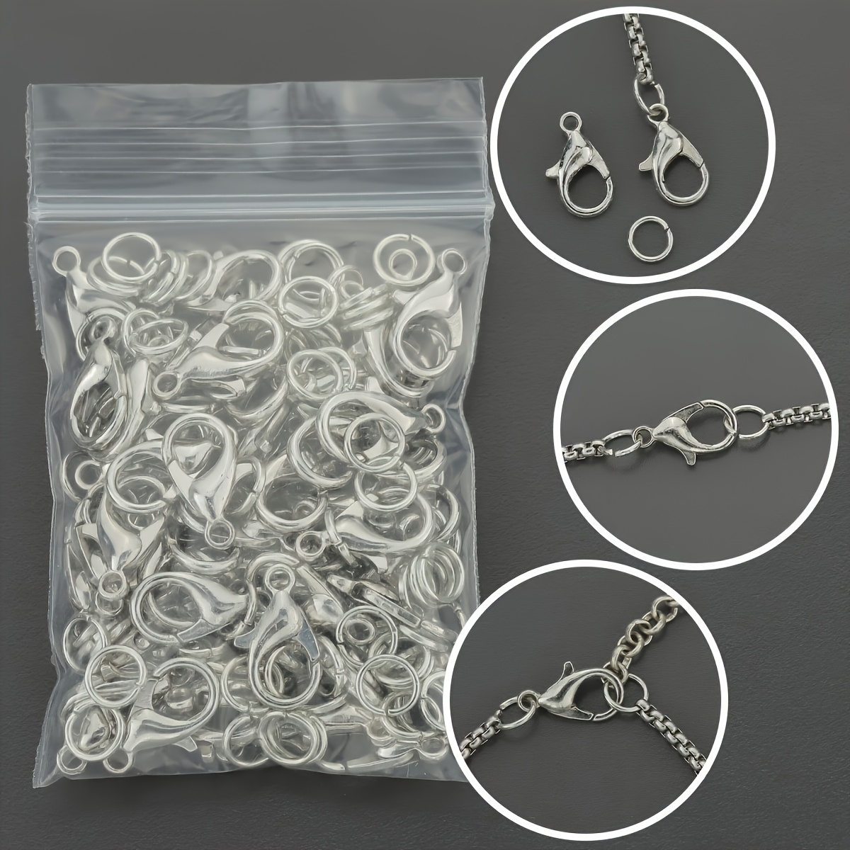 1/2/300 قطعة مشابك جراد البحر  - مراجعة Charm Bracelet Beads وسعره