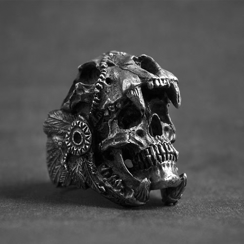خاتم الجمجمة للرجال والنساء ،  - مراجعة Gothic Skull Ring وسعره