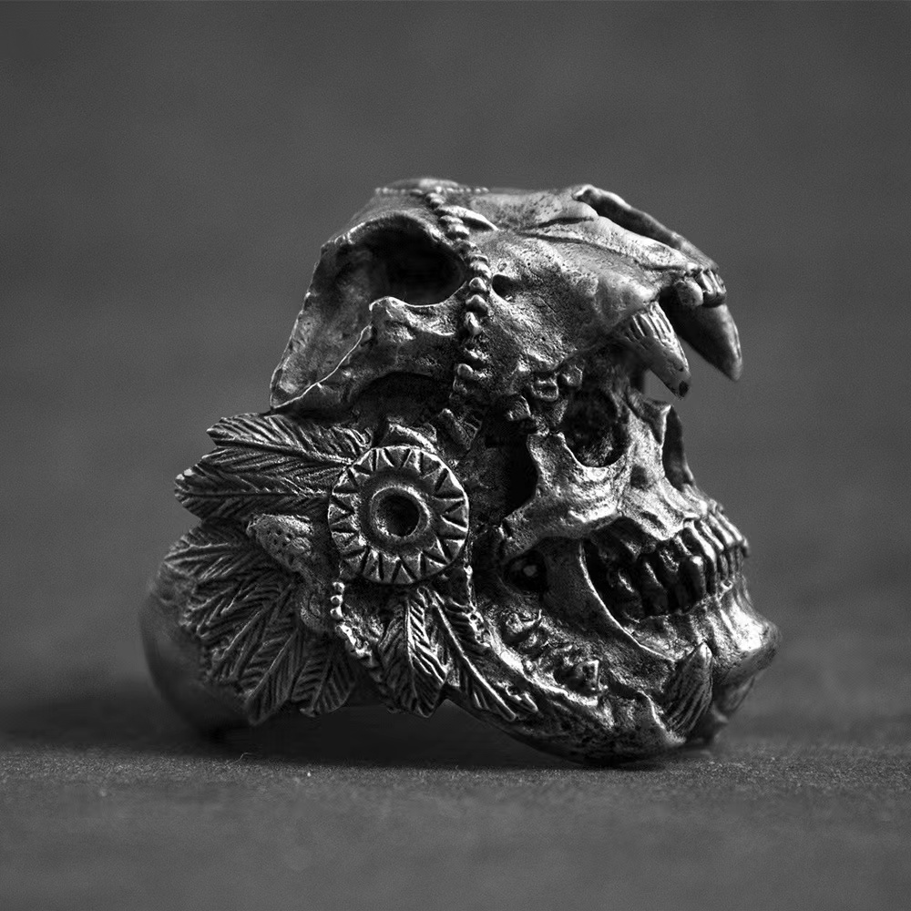 خاتم الجمجمة للرجال والنساء ،  - مراجعة Gothic Skull Ring وسعره