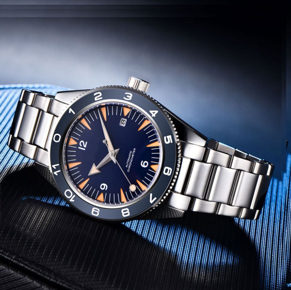 شعار مخصص NH35 ساعة يد تعمل با - مراجعة Mens Mechanical Watch وسعره