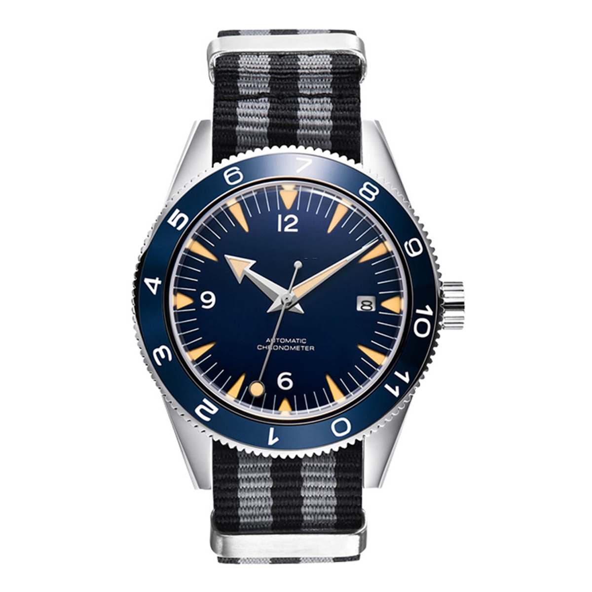 شعار مخصص NH35 ساعة يد تعمل با - مراجعة Mens Mechanical Watch وسعره