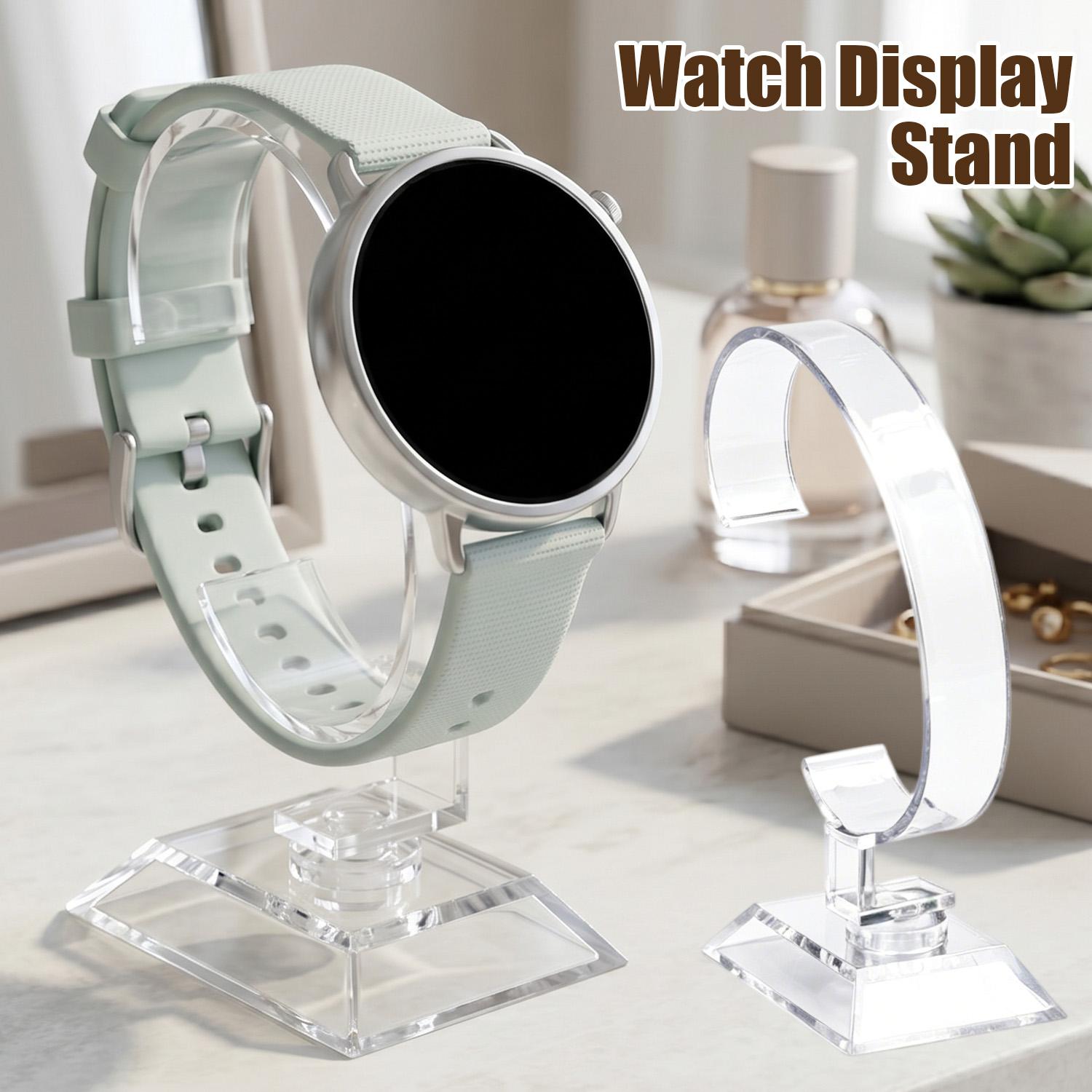 حامل عرض ساعات شفاف على شكل حر - مراجعة Watches Jewelry Holder وسعره