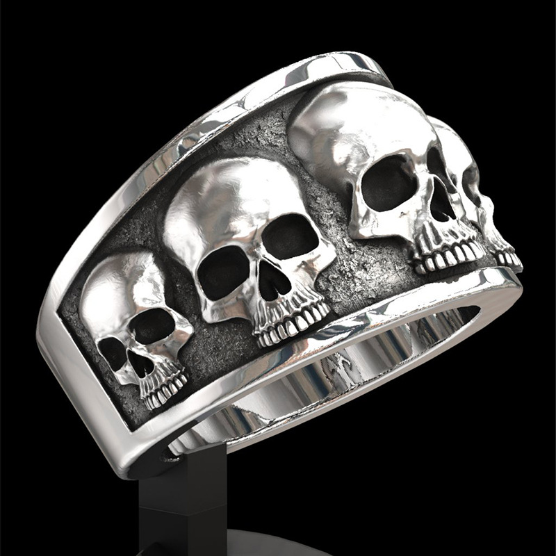 خاتم جمجمة كلاسيكي جديد رائج م - مراجعة Gothic Skull Ring وسعره