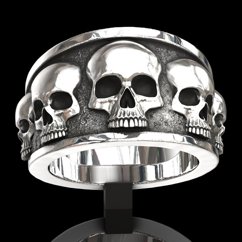 خاتم جمجمة كلاسيكي جديد رائج م - مراجعة Gothic Skull Ring وسعره