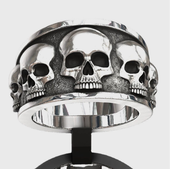 خاتم جمجمة كلاسيكي جديد رائج م - مراجعة Gothic Skull Ring وسعره