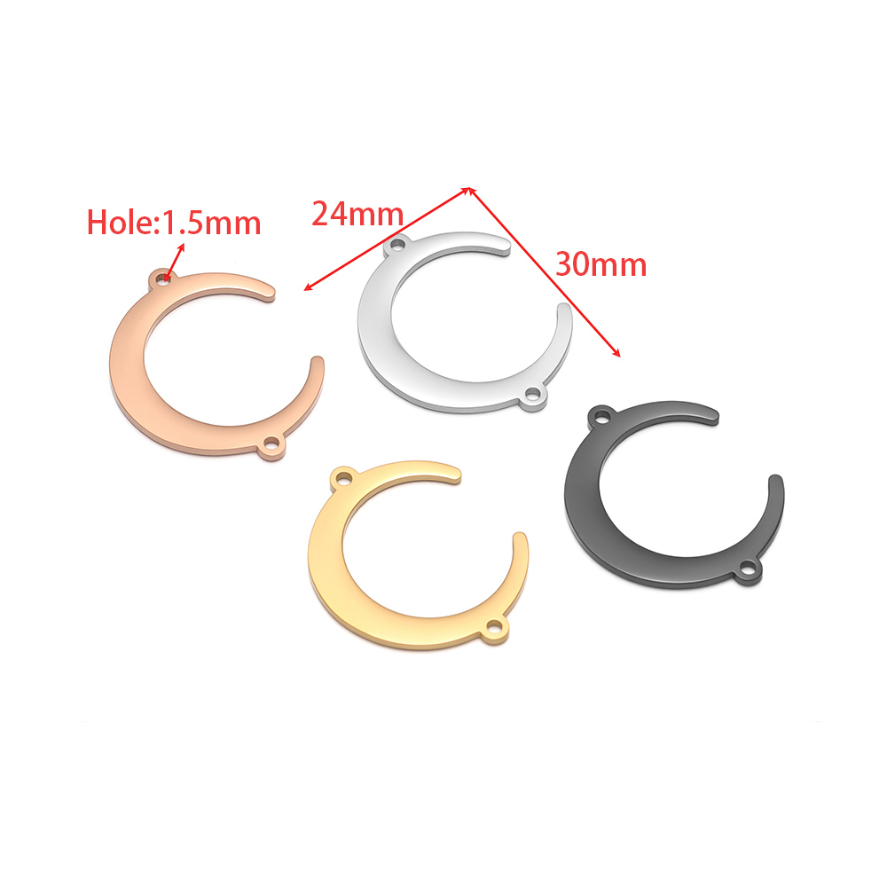 5 قطع الفولاذ المقاوم للصدأ ال - مراجعة Moon Star Earrings وسعره