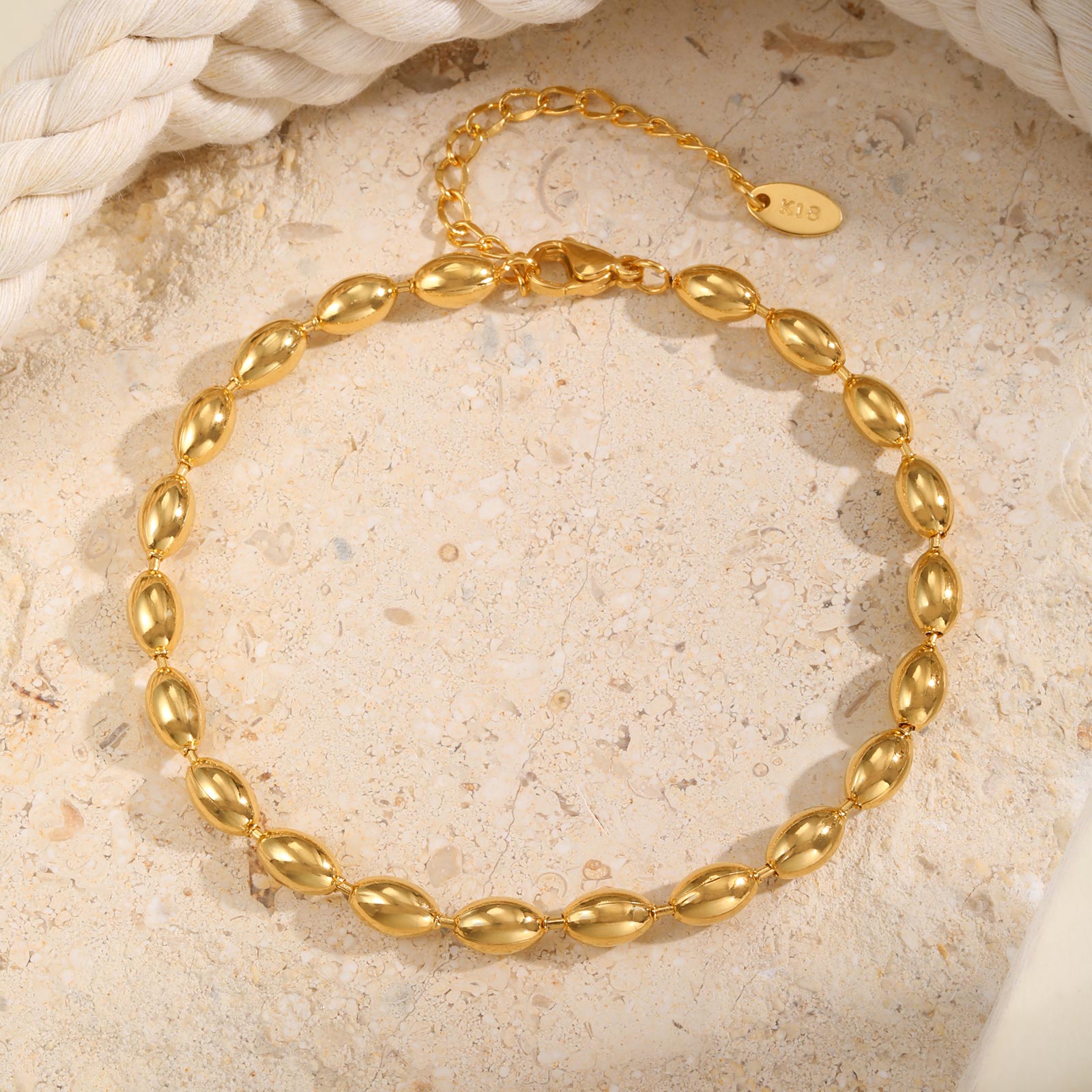 خلخال سلسلة من خرز الرجبي من ا - مراجعة Jc Jewelry & Watches Reviews وسعره
