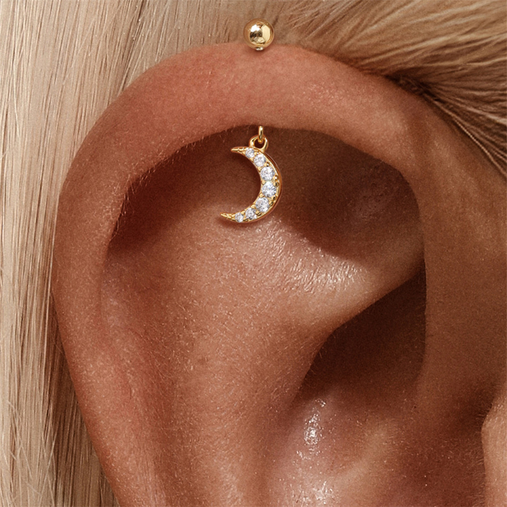 روكسي 925 فضة غير عادية القمر/ - مراجعة Moon Star Earrings وسعره