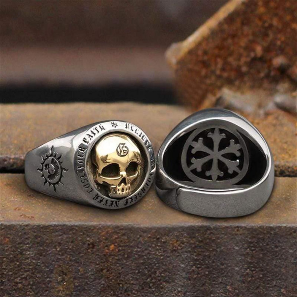 S925 فضة أزياء الرجال والنساء  - مراجعة Gothic Skull Ring وسعره