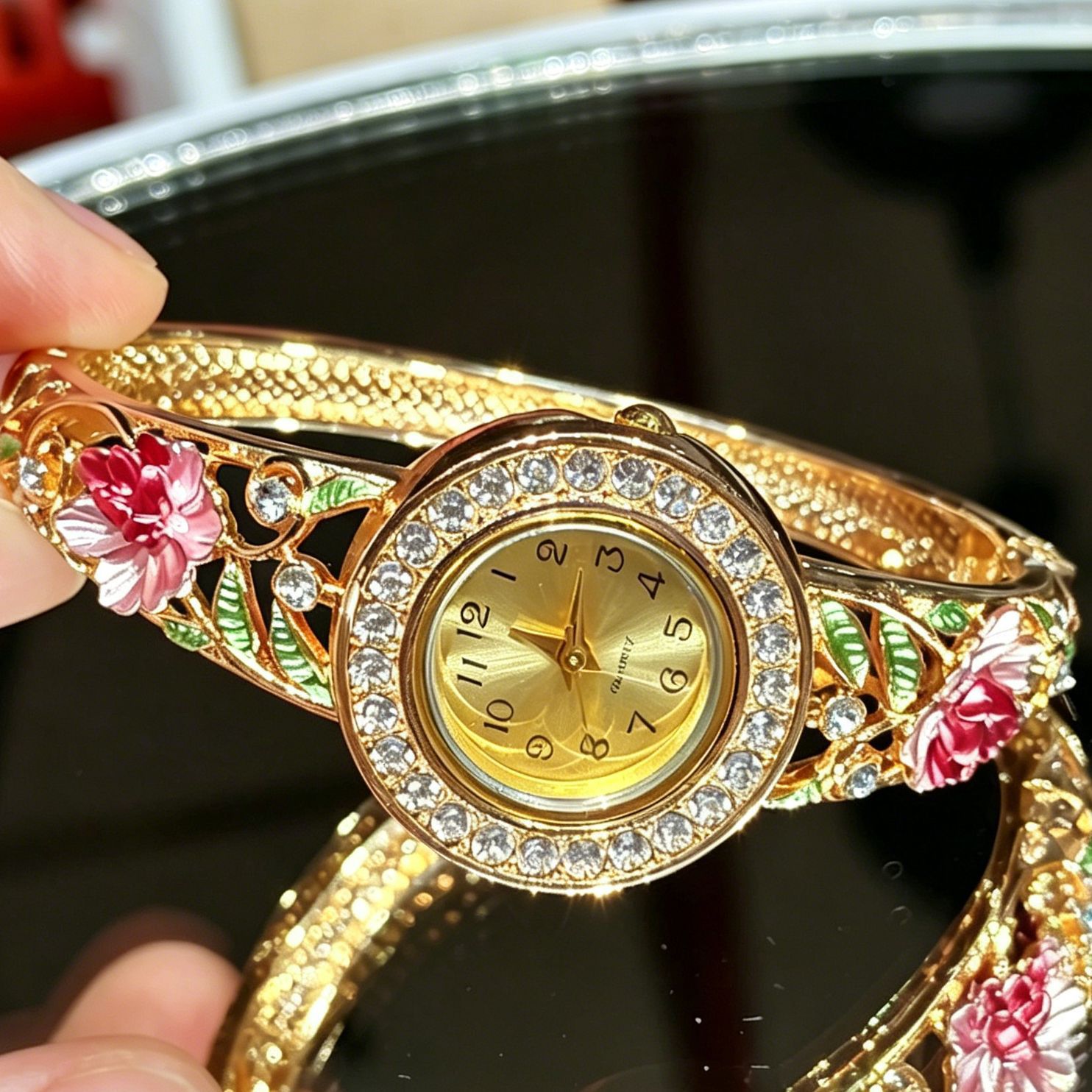 ساعة يد نسائية بتصميم زهرة مطل - مراجعة Vintage Jewelry Watches Women وسعره