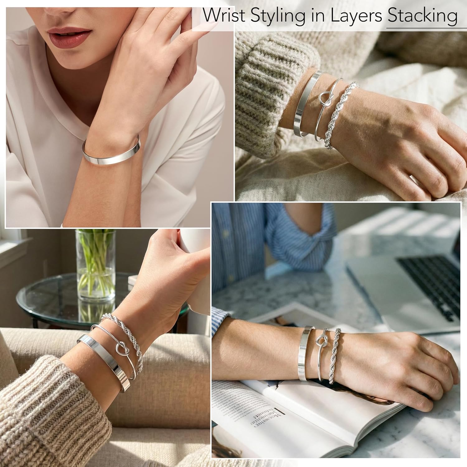 أساور فضة استرلينية عيار 925 ل - مراجعة Jewelry Essentials Watches وسعره