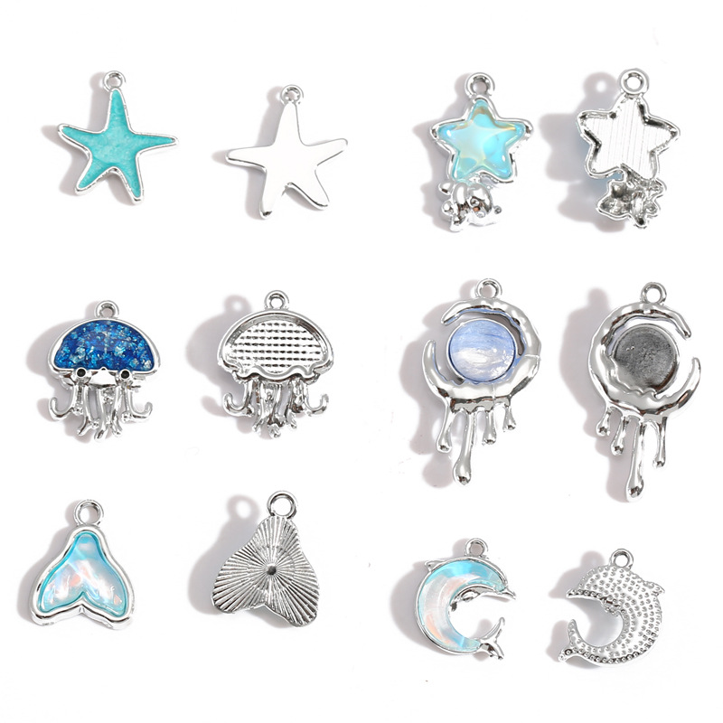 10 قطع من المعلقات الكريستالية - مراجعة Moon Star Earrings وسعره