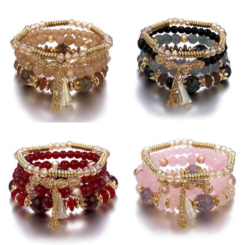 مجموعة من 4 قطع أساور جديدة مز - مراجعة Charm Bracelet Beads وسعره
