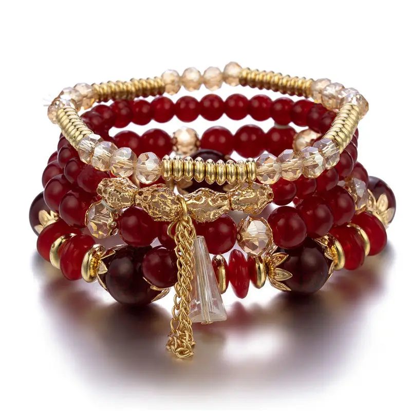 مجموعة من 4 قطع أساور جديدة مز - مراجعة Charm Bracelet Beads وسعره