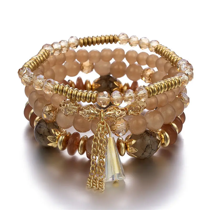 مجموعة من 4 قطع أساور جديدة مز - مراجعة Charm Bracelet Beads وسعره