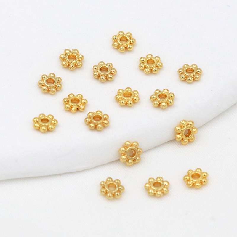 50 قطعة 18K مطلية بالذهب 925 ا - مراجعة Charm Bracelet Beads وسعره