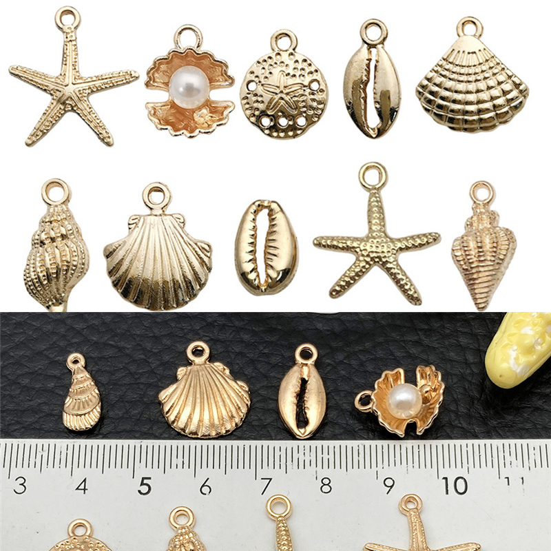 30 قطعة سبائك معدنية قذيفة نجم - مراجعة Charm Bracelet Beads وسعره