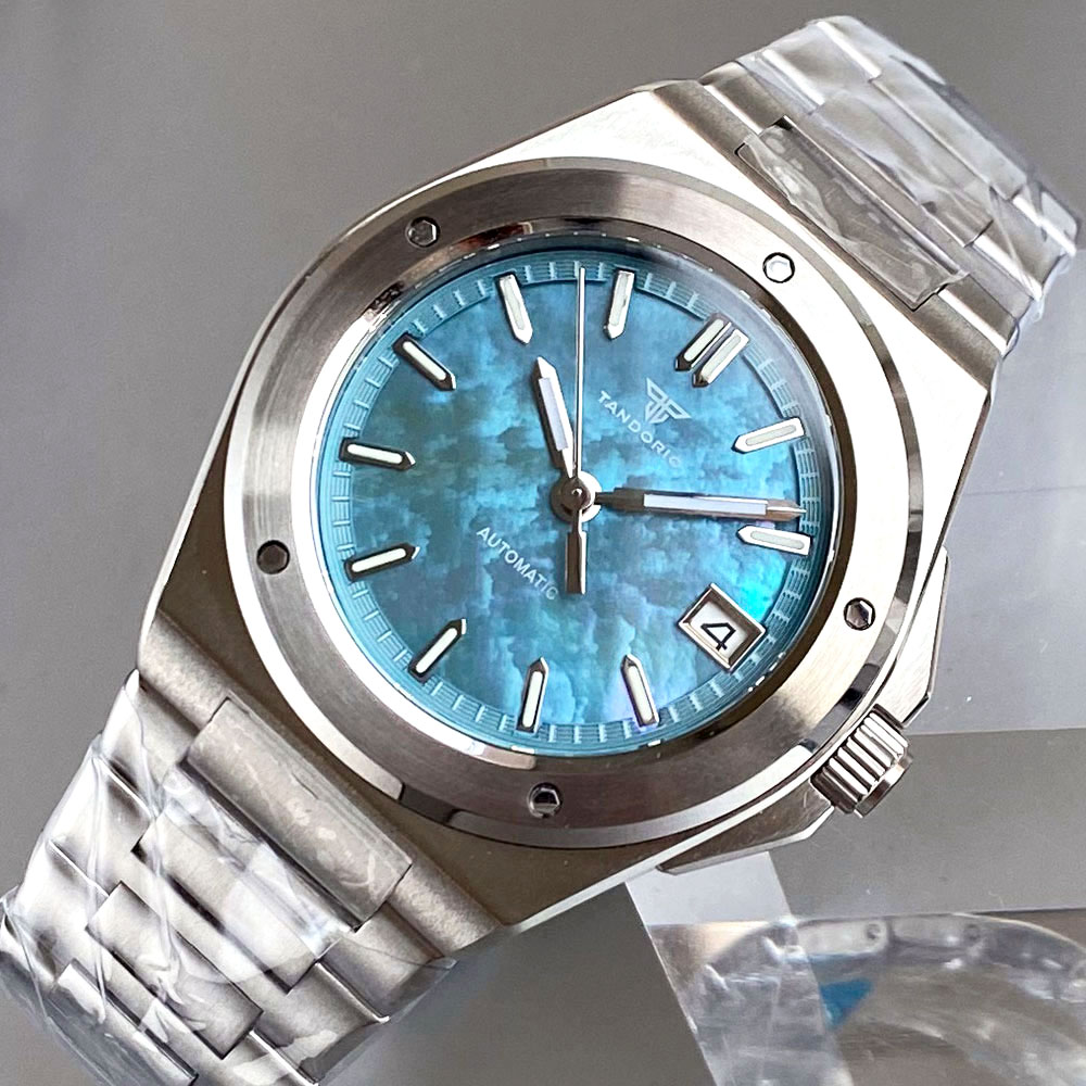 مخصص الضوء الأزرق أم اللؤلؤ 40 - مراجعة Mens Mechanical Watch وسعره