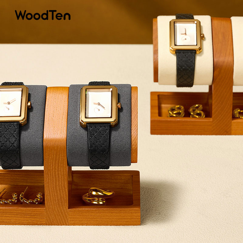 حامل عرض ساعات خشبي من وودتن،  - مراجعة Watches Jewelry Holder وسعره
