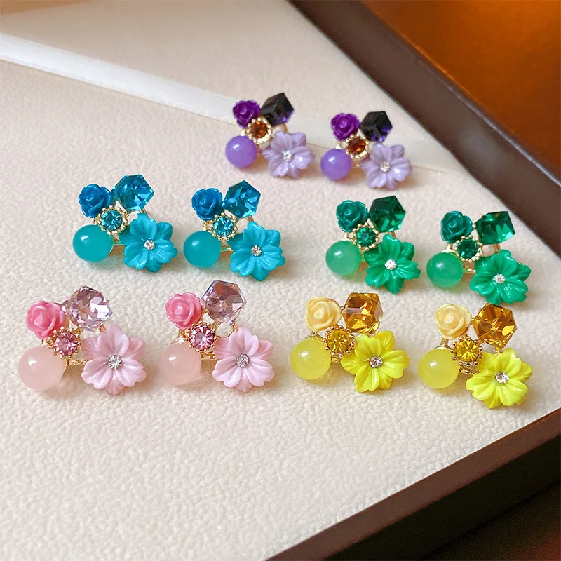 الأرجواني الزركون كريستال زهرة - مراجعة Opal Earrings Dangle وسعره