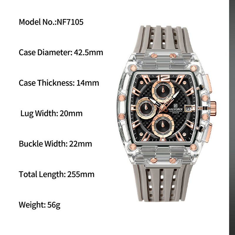 جديد NAVIFORCE رجالية كوارتز م - مراجعة Rolex Watch Datejust وسعره