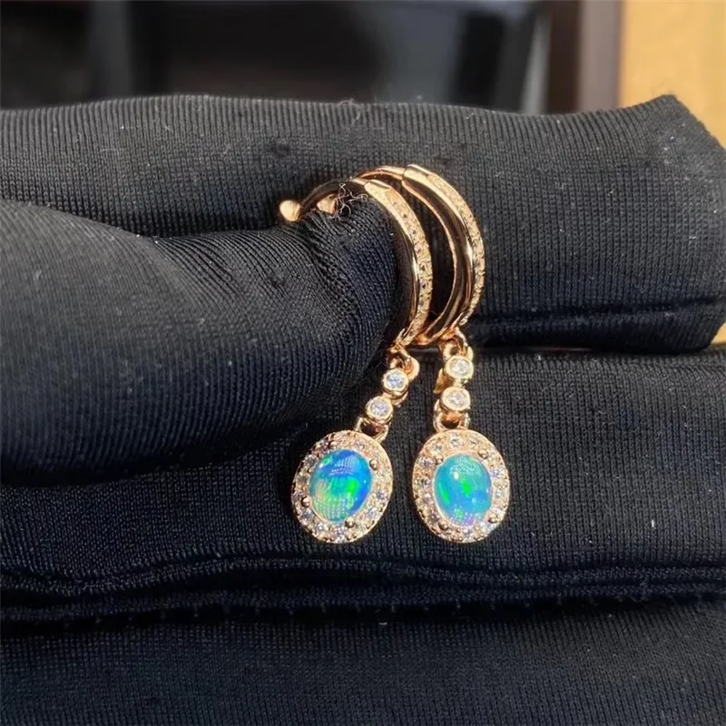 أقراط أوبال طبيعية جديدة 925 ف - مراجعة Opal Earrings Dangle وسعره