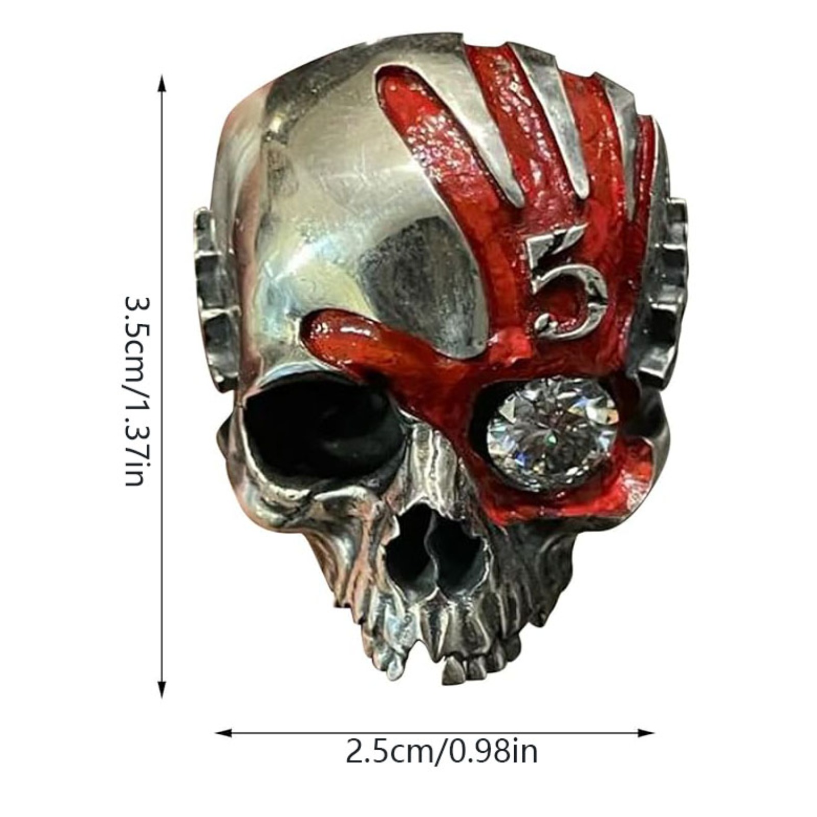 خاتم جمجمة بخمسة أصابع، خاتم ا - مراجعة Gothic Skull Ring وسعره
