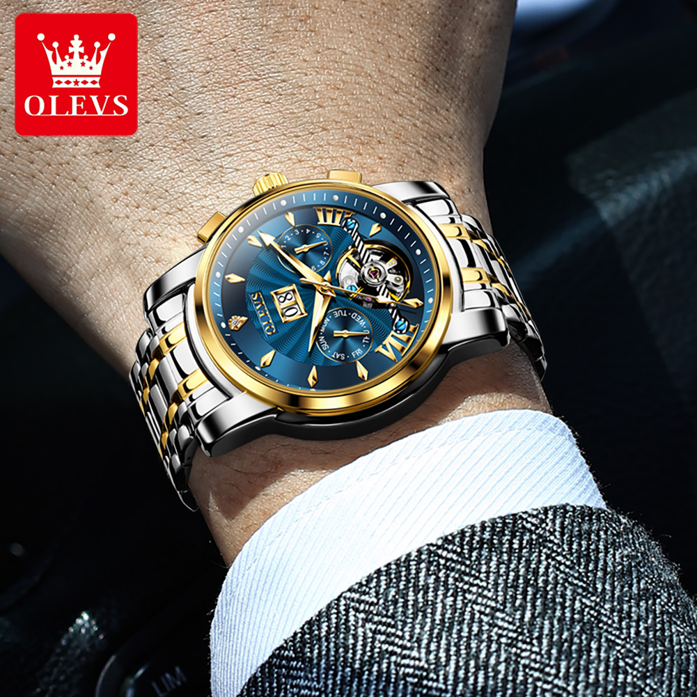 ساعات رجالية OLEVS فاخرة عصرية - مراجعة Mens Mechanical Watch وسعره