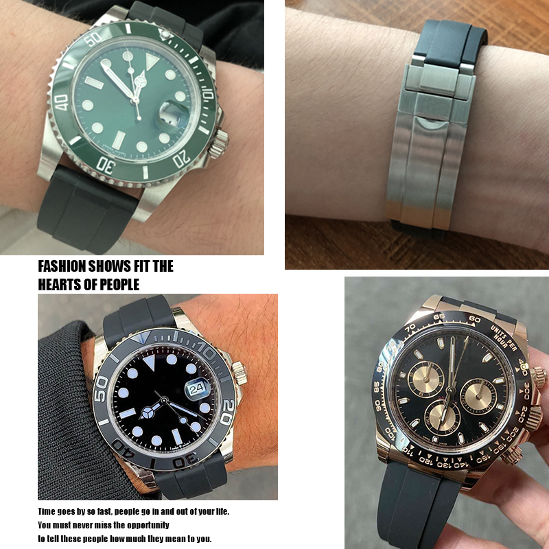 المطاط حزام الساعات 18 مللي مت - مراجعة Rolex Watch Submariner وسعره