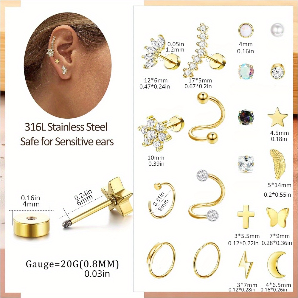 Drperfect-أقراط فولاذية جراحية - مراجعة Opal Earrings Dangle وسعره